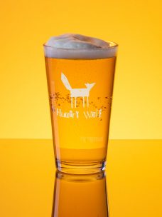 Hungry Wolf Shaker pint glass